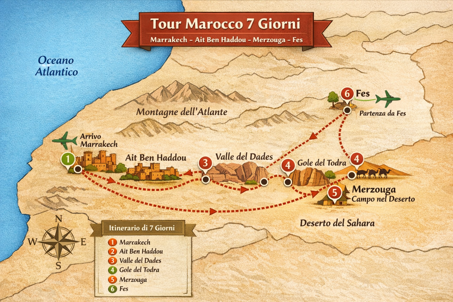 Tour Marocco 7 Giorni