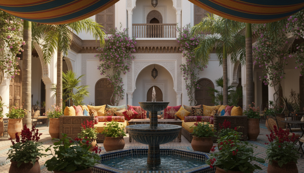 riad marocco patio centrale