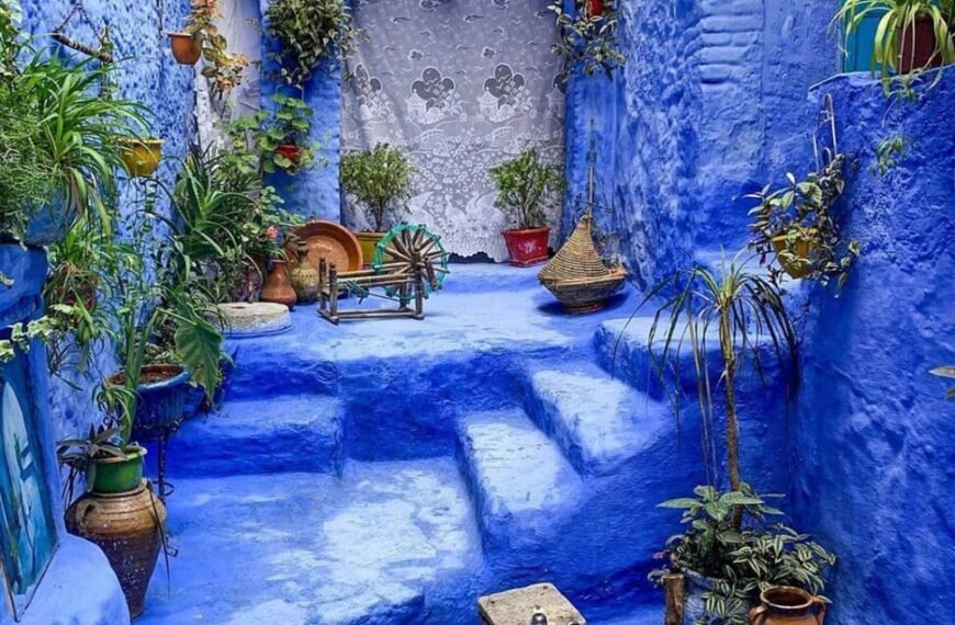 Chefchaouen città blu Marocco vicoli