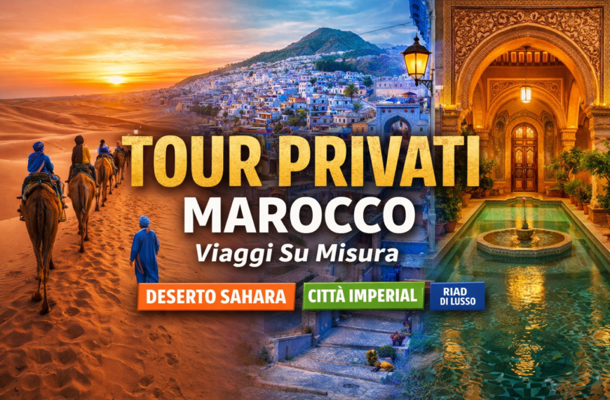 Souk affollati a Marrakech con spezie colorate e lanterne tradizionali”