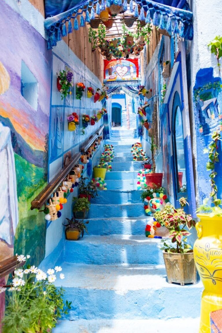 Le strade blu di Chefchaouen nel nord del Marocco