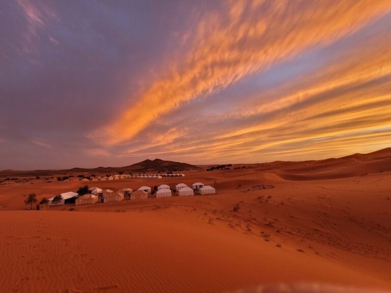 deserto del sahara marocco al tramonto